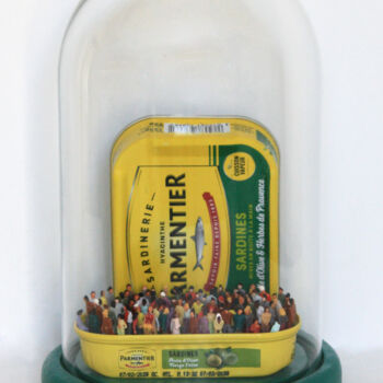 Sculpture titled "Serrés comme des sa…" by Florian Dezegher, Original Artwork, Resin