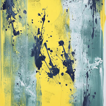 Painting titled "Dark Bloom – Abstra…" by Tatiana Taner, Original Artwork, Digital Painting