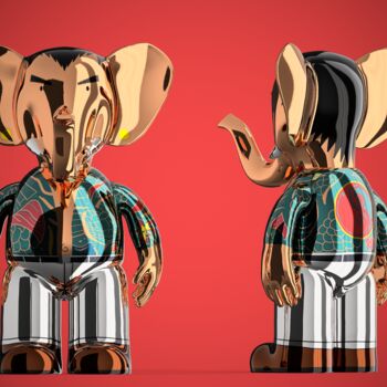 Γλυπτική με τίτλο "Babolex yakuza chro…" από Vincent Faudemer, Αυθεντικά έργα τέχνης, Ρητίνη