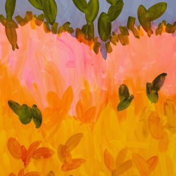 Painting titled "CACTUS 2" by Eva Marc'H, Original Artwork, Acrylic Mounted on Wood Stretcher frame