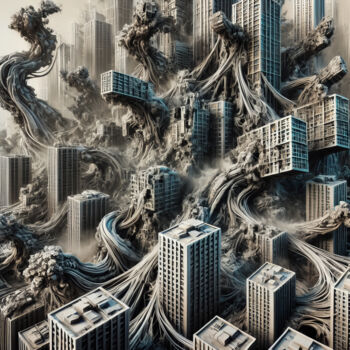 제목이 "Invasive Convergence"인 디지털 아트 Alberto Capitani로, 원작, AI 생성 이미지
