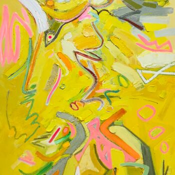 Painting titled "Lost in the golden…" by Tung Duc Pham, Original Artwork, Acrylic