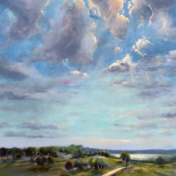 Painting titled "Home 1" by Sandra Gebhardt-Hoepfner, Original Artwork, Acrylic Mounted on Wood Stretcher frame
