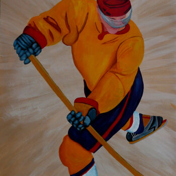 Painting titled "Hockey" by Anthony Dunphy, Original Artwork, Acrylic