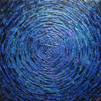 Malerei mit dem Titel "Éclat concentrique…" von Jonathan Pradillon, Original-Kunstwerk, Acryl Auf Keilrahmen aus Holz montie…