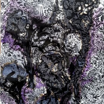 Drawing titled "Psychedelic" by Mengu, Original Artwork, Ballpoint pen