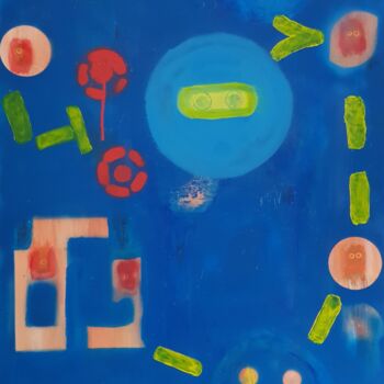 Painting titled "The Routes of Mnemo…" by Paolo Cantù Gentili, Original Artwork, Acrylic Mounted on Wood Stretcher frame