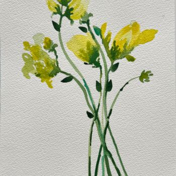 Painting titled "Whispers of Spring" by Tetiana Bilous, Original Artwork, Watercolor