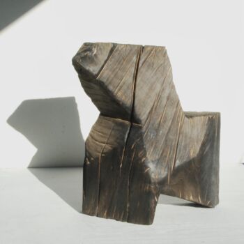Sculptuur getiteld "КОНИ" door Nik Belov, Origineel Kunstwerk, Hout