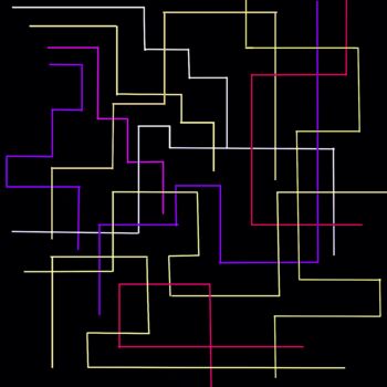 数字艺术 标题为“Zigzag Paths on the…” 由Ken Lerner, 原创艺术品, 2D数字工作