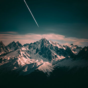 Photographie intitulée "Aiguille verte" par Loïc Cancade, Œuvre d'art originale, Photographie numérique