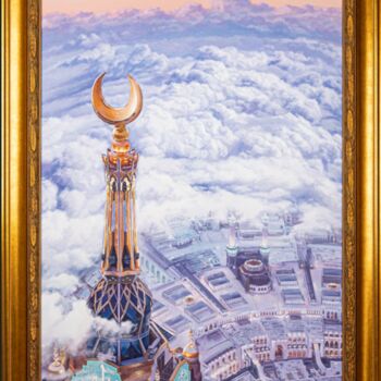 Peinture intitulée "Mecca –the sacred h…" par Vitaly Bodiu, Œuvre d'art originale, Huile