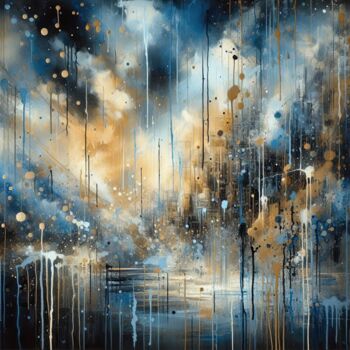 Digital Arts titled "Abborrberget" by Jeff Iverson, Original Artwork, 2D Digital Work Mounted on Wood Stretcher frame
