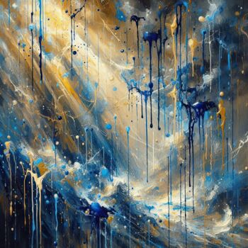 Digitale Kunst getiteld "Shiragaon" door Jeff Iverson, Origineel Kunstwerk, 2D Digital Work Gemonteerd op Frame voor houten…