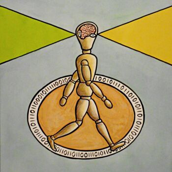 绘画 标题为“Circuality & Common…” 由Noël Van Hoof, 原创艺术品, 水彩