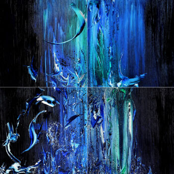 Painting titled "ABSTRACT Décembre 2…" by Yann Pelcat, Original Artwork, Oil