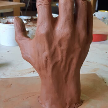 Peinture intitulée "Fatto a mano" par Christine & Laurent Dervieux, Œuvre d'art originale, Argile