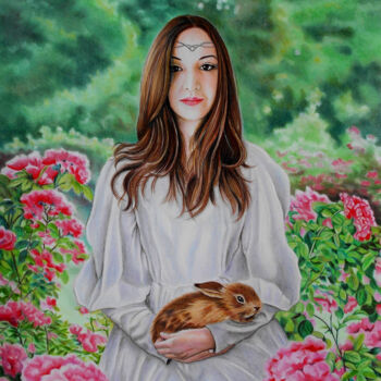 图画 标题为“Spring series #7” 由Taha Mansour, 原创艺术品, 铅笔