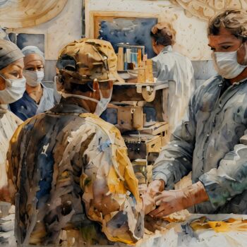 Arts numériques intitulée "Im OP" par Franz Grausenburger, Œuvre d'art originale, Peinture numérique