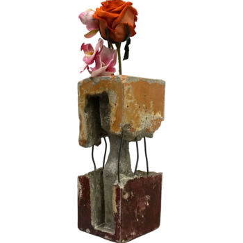 Sculptuur getiteld "NIATA BRUTALIST VAS…" door Paolo Castagna (Brutalist Design), Origineel Kunstwerk, Cement