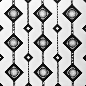 Peinture intitulée "Push" par Artem Smirnov, Œuvre d'art originale, Stylo gel Monté sur Aluminium