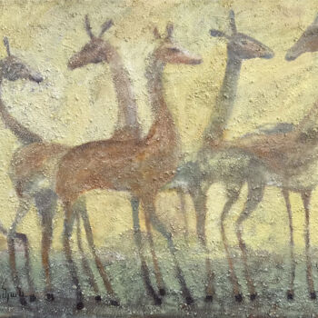 Peinture intitulée "Trepidation in the…" par Davit Arstamyan, Œuvre d'art originale, Huile Monté sur Châssis en bois