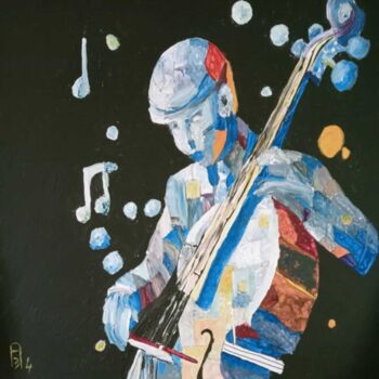 Painting titled "Le musicien" by Audran, Original Artwork, Acrylic