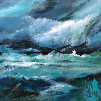 Painting titled "Wild Waters. (Storm…" by Harnish Surendra Patel, Original Artwork, Acrylic