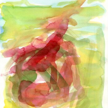 Malerei mit dem Titel "Auto/Selbster (1511…" von Detlef Lemme (Farbenkugel), Original-Kunstwerk, Aquarell