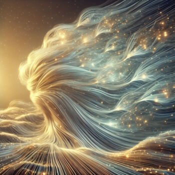 Digital Arts με τίτλο "Luminous Wind Filam…" από Alberto Capitani, Αυθεντικά έργα τέχνης, Εικόνα που δημιουργήθηκε με AI