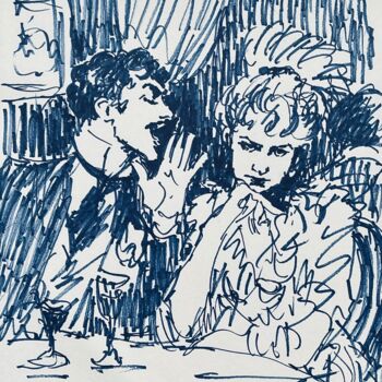 Drawing titled "Unimpressed." by Victoria General, Original Artwork, Marker