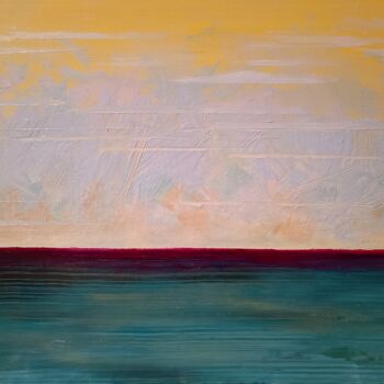 제목이 "The Sea After storm."인 미술작품 Yulia Larionova로, 원작, 아크릴 나무 들것 프레임에 장착됨