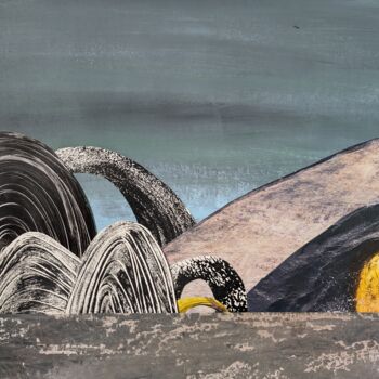 Collages titled "Petit paysage 04/24…" by Dé Chapelet, Original Artwork, Acrylic Mounted on Cardboard