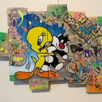 Peinture intitulée "Tableau POP Art TIT…" par Vincent Streiff, Œuvre d'art originale, Acrylique