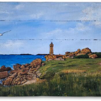 Painting titled "Phare de Mean Ruz" by Benoît Laffaiteur, Original Artwork, Acrylic