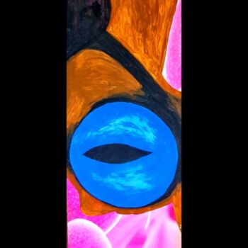 Peinture intitulée "Das Drachenauge, ei…" par Noel, Œuvre d'art originale, Acrylique