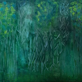 Peinture intitulée ""Brocéliande"" par Lys B., Œuvre d'art originale, Acrylique Monté sur Châssis en bois
