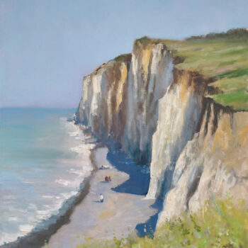 Peinture intitulée "Nomandy Coast" par Pascal Giroud, Œuvre d'art originale, Huile