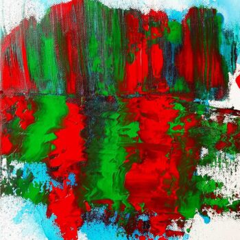 Peinture intitulée "Reflets d'éveil" par Jacqueline Poitevin, Œuvre d'art originale, Acrylique Monté sur Châssis en bois