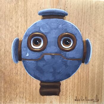 Painting titled "La tristesse d’Asto…" by Noëlle Lassailly, Original Artwork, Acrylic
