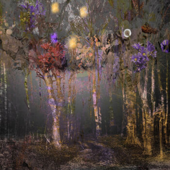 Photography titled "Colored wood 543" by Geertlemmers Lemmers, Original Artwork, Manipulated Photography Mounted on Plexigla…