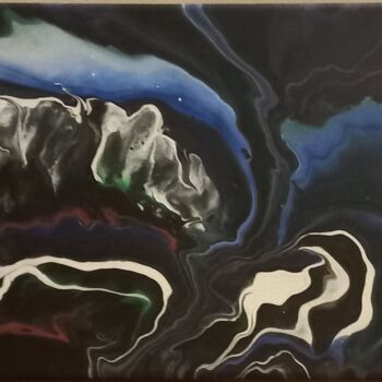 Pittura intitolato "Ciel tourmenté" da Aqualis, Opera d'arte originale, Acrilico