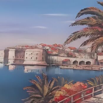 Peinture intitulée "Dubrovnik acrylic p…" par Filip Petrovic, Œuvre d'art originale, Acrylique Monté sur Châssis en bois