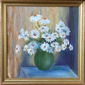 "Daisies in Vase Flo…" başlıklı Tablo Antonina Dunaeva tarafından, Orijinal sanat, Petrol