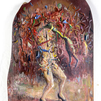 绘画 标题为“Impossible de courir” 由Bruno Sentier (Assemblages), 原创艺术品, 油