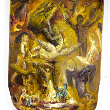 Pittura intitolato "Le petit matin" da Bruno Sentier (Assemblages), Opera d'arte originale, Olio