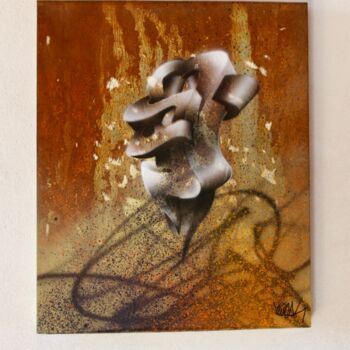 Malerei mit dem Titel "Art cycling 12" von Tweak Art, Original-Kunstwerk, Airbrush