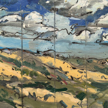 绘画 标题为“Sage Canyon View” 由Darren Jekel, 原创艺术品, 油 安装在木质担架架上
