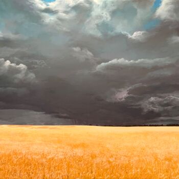 Peinture intitulée "À l’Ouest" par Patrick Egger, Œuvre d'art originale, Acrylique Monté sur Châssis en bois