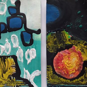 Painting titled "melting" by Sven W. Dahlke, Original Artwork, Acrylic